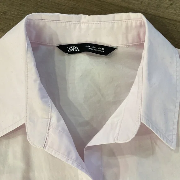 Zara light pink shirt, size L - Picture 3 of 4